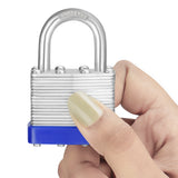 Belle Vous Heavy Duty Laminated Steel Shackle Padlocks with 2 Keys (12 Pack) - 6mm Shackle - 6.4 x 4.2 x 2.4cm/2.36 x 1.65 x 0.94 inches - Weatherproof Indoor/Outdoor Keyed Locks for Storage & Locker