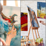 Belle Vous Blank Canvas (4 Pack) - 45 x 60cm (18 x 24 inches) - Large Pre Stretched Canvas Panel Boards - Suitable for Acrylic and Oil Painting also for Sketching and Drawing