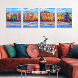 Belle Vous Blank Canvas (4 Pack) - 45 x 60cm (18 x 24 inches) - Large Pre Stretched Canvas Panel Boards - Suitable for Acrylic and Oil Painting also for Sketching and Drawing