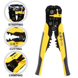 Kurtzy Wire Stripper Plier - 5 in 1 Multifunctional Crimping Tool - Automatic Terminal Ratchet Crimping Plier - Self Adjusting Cable Cutter for Stripping, Crimping and Cutting up to 24 AWG Hand Tool