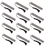 LED Torch - 12 pcs Mini Flashlight 40- 50 M Lumens Pocket Torches Wrist Strap Camping Outdoor Battery Powered Keychain Torchlight Non Adjustable Handy Flash Blinker - Click Switch, Batteries Included