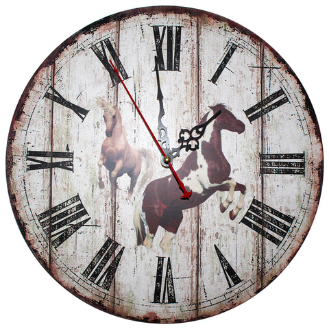 Wooden Decorative Round Wall Clock Brown