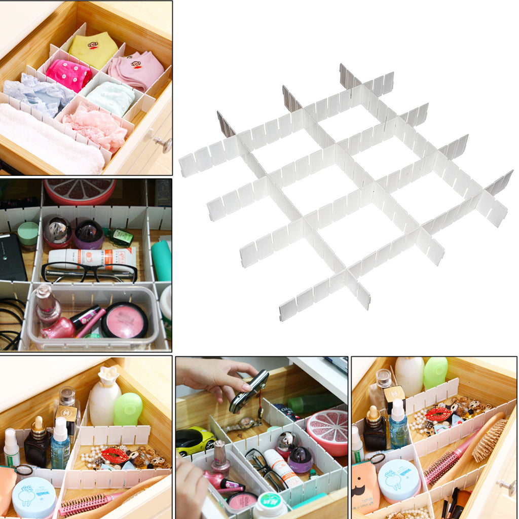 Kurtzy Cut To Size Any-way Slot Together Drawer Organiser Dividers - Pack of 7