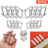 Tablecloth Clips (20 Pack) - 12 Small (4.5 cm x 4 cm), 8 Large (7 cm x 8 cm) Picnic, Outdoor, Garden Restaurant, Dinner Buffet Table Cloth Holder Stainless Steel Flexible Tight Fit Tablecover Clamps