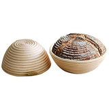 Kurtzy 2 Pack of Proving Basket - Bread Basket for Sourdough - Round Banneton Proofing Basket for Bread and Dough (21.5 cm) - Rising Rattan Wooden Bowl Ideal for Proofing Bread, Pizza & Pastry Dough