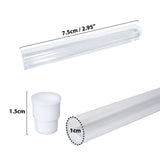 Kurtzy 100 Clear Plastic Test Tube Bead Storage Containers with lids, Transparent Storage Bottles with lid for Beads, Jewelry Storage 75X10 mm - Empty Test Tubes Bead Storage Container (5 ml)