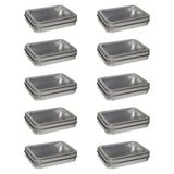 Kurtzy 10 Pack of Small Metal Tin Case Containers with Lids - Empty Clear Window Tins with Lid for Travel, Spices, Small Gadgets, DIY Lip Balm, Tobacco and More - Tiny Pocket Sized Tins