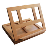 Kurtzy 26pcs Artist Workstation Easel - Mini Tabletop Wooden Easel with 12 Painting Brush, 1 Painting Palette and 12 Canvas Panel - Complete Artist Set for Beginners and Professionals