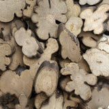 Kurtzy 500g Pack Approx 180 pcs Rustic Natural Wooden Slices Around 3.5 - 6cm Wood Log Chips with Tree Bark - 5 mm Thickness Depth for Wooden Craft Embellishments and Wedding Centerpieces Decoration
