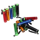 Kurtzy 12 Pack Mini torch Flashlight, Pocket-Sized LED Torch with 12 AA batteries - Red, Blue, Green, Black and Yellow - Bulk Set of Torches - Cool White Light