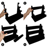 Bracelet Holder - 3 Tier Size 31x18x26cm (LxBxH) Velvet Jewellery Display Rack Organiser with Removable Bars - Jewelry Storage Stand For Your Bangles, Bracelets and Watches (Black)