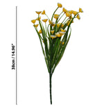 Artificial Flowers (4 Pack) - 38 cm (14.96?) L Bunch of Fake Yellow Daffodils with Stems - Plastic, Faux Greenery Shrub Plants for Floral Arrangements, Wedding/Home Decoration, DIY Arts and Crafts