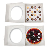 Cake Box (5 Pack) -  For 20 Individual Cupcakes or Large Single Cake (28.5 x 28.5cm) with Clear Window - Square Disposable Cardboard Cake Box for Christmas, Birthday, Party and Gifts