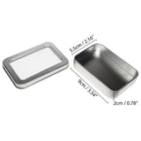 Kurtzy 10 Pack of Small Metal Tin Case Containers with Lids - Empty Clear Window Tins with Lid for Travel, Spices, Small Gadgets, DIY Lip Balm, Tobacco and More - Tiny Pocket Sized Tins