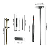 Kurtzy Watch Repair Kit - 15 Tools & 270 Stainless Steel Wrist Strap Pins with Black Carry Case - Professional Watchmaker Tools For Link Removal/Adjustment, Battery Changing, Back Case Opener