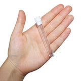 Kurtzy 100 Clear Plastic Test Tube Bead Storage Containers with lids, Transparent Storage Bottles with lid for Beads, Jewelry Storage 75X10 mm - Empty Test Tubes Bead Storage Container (5 ml)