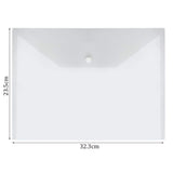 Plastic Popper Wallet Folders, 24 Pack, A4 Document File, Press Stud DL Envelope, Poly File Plastic Paper Wallet, Clear Assorted Colours, for Certificates, Receipts and Vouchers