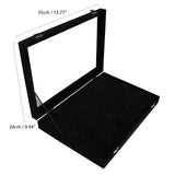 Kurtzy Ring Display Box - Ring Holder Organizer hold up to 70 Rings - Jewellery Box - Ring Storage Case - Faux PVC Leather and Velvet Lining Box for Jewellery, Rings, Earring and more