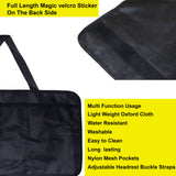 Kurtzy Car Boot Organiser, Backseat Storage, 5 Multi Mesh Pockets, Adjustable Straps, Kick mat with ipad holder, Waterproof, Durable, Foldable Cargo Bag, SUV Space Saver, Large, Black