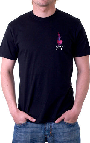 Statue of Liberty NY White Text Unisex T-Shirt