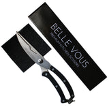 BELLE VOUS Heavy Duty Poultry Shears - Stainless Steel Meat Scissors for Chicken Bone, Pizza, Meat ,Vegetables, Herbs, BBQ's & More.