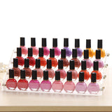 4 Tier Nail Polish Stand - Transparent Acrylic Makeup Storage Organiser ? Table Top Nail Polish Display Rack Holds 32 Bottles