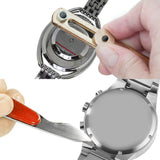 Kurtzy Watch Repair Kit - 15 Tools & 270 Stainless Steel Wrist Strap Pins with Black Carry Case - Professional Watchmaker Tools For Link Removal/Adjustment, Battery Changing, Back Case Opener