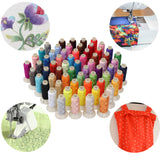 CURTZY  Sewing Thread Set - 63 Pcs Overlocking  Polyester Machine Embroidery Thread (200 Yards )- Ideal  for all sort of Embroidery  works and Brother / Babylock / Janome / Singer / Kenmore Sewing machines