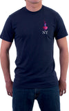 Statue of Liberty NY White Text Unisex T-Shirt