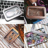 Kurtzy 10 Pack of Small Metal Tin Case Containers with Lids - Empty Clear Window Tins with Lid for Travel, Spices, Small Gadgets, DIY Lip Balm, Tobacco and More - Tiny Pocket Sized Tins