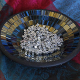 1000 Pack of Square Silver Alphabet Beads