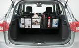 Kurtzy Car Boot Organiser, Backseat Storage, 5 Multi Mesh Pockets, Adjustable Straps, Kick mat with ipad holder, Waterproof, Durable, Foldable Cargo Bag, SUV Space Saver, Large, Black
