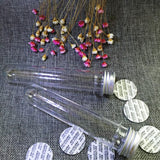 Kurtzy 25 Pcs (110 ml) Clear Plastic Test Tube Bead Storage Vial Containers with Screw Tops and Cleaning Brush -Transparent Storage Test Tube Bottles for Beads - Jewelry Storage Containers 185X25 mm