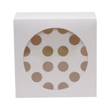 Cake Box (5 Pack) -  For 20 Individual Cupcakes or Large Single Cake (28.5 x 28.5cm) with Clear Window - Square Disposable Cardboard Cake Box for Christmas, Birthday, Party and Gifts