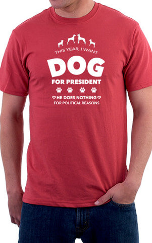 Negative Dog For President Unisex T-Shirt