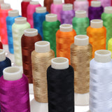 CURTZY  Sewing Thread Set - 63 Pcs Overlocking  Polyester Machine Embroidery Thread (200 Yards )- Ideal  for all sort of Embroidery  works and Brother / Babylock / Janome / Singer / Kenmore Sewing machines