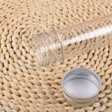 Kurtzy 25 Pcs (110 ml) Clear Plastic Test Tube Bead Storage Vial Containers with Screw Tops and Cleaning Brush -Transparent Storage Test Tube Bottles for Beads - Jewelry Storage Containers 185X25 mm