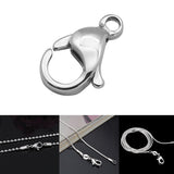 120pc 10mm Silver Plated Lobster Jewellery Clasps by Kurtzy - 2mm Eye Dimeter - Metal Closures for Jewellery Making, Keyrings, Pendants, Necklaces, Bracelets and more - Closed Clasps - Non Swivel