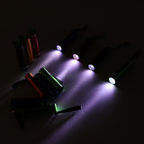 Kurtzy 12 Pack Mini torch Flashlight, Pocket-Sized LED Torch with 12 AA batteries - Red, Blue, Green, Black and Yellow - Bulk Set of Torches - Cool White Light