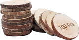 Round Natural Wood Slices (100Pcs)