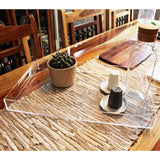 Acrylic Serving Tray - Crystal Clear Plastic Tea Platter(50x30x5cm) with Handles for Serving Tea, Coffee, Snacks, Foods, Fruits and Cakes Holds Perfumes, Cosmetics and Makeup Kit.