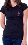 Statue of Liberty NY White Text Women's Fit T-Shirt