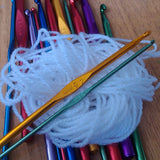 Set of 15cm Aluminium Crochet Hooks