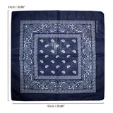 Paisley Blue Western Style Headband Bandanna Set