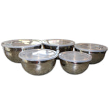 5 Piece Stainless Steel Nesting Mixing Bowl Set