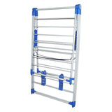 BELLE VOUS Clothes Dryer Stand 160cm (62.99") Multi-functional Fold-able Stainless Steel Indoor/Outdoor Portable Laundry Air Dryer with Bottom Shoe Holder Stand-Adjustable Wider Wing Drying Rack