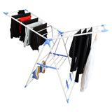 BELLE VOUS Clothes Dryer Stand 160cm (62.99") Multi-functional Fold-able Stainless Steel Indoor/Outdoor Portable Laundry Air Dryer with Bottom Shoe Holder Stand-Adjustable Wider Wing Drying Rack