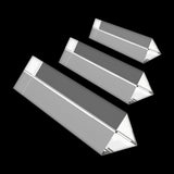 Belle Vous 3pc Crystal Prism - Crystal Optical Glass - Triangular Glass Prism of length 15, 10, 6cm with Gift Box - Prism for Teaching Light Spectrum Physics, Glass Prism & Prism Photography