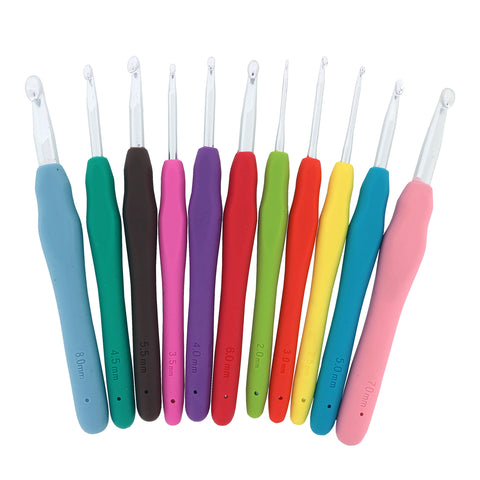 11 Piece Aluminium Crochet Hook Set