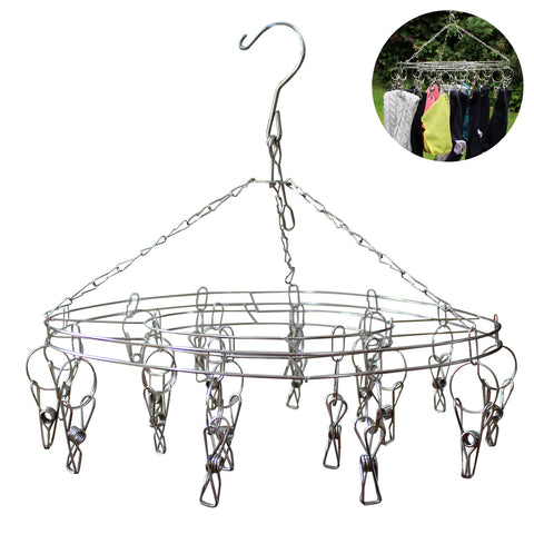 20 Peg Clip Clothes Hanger